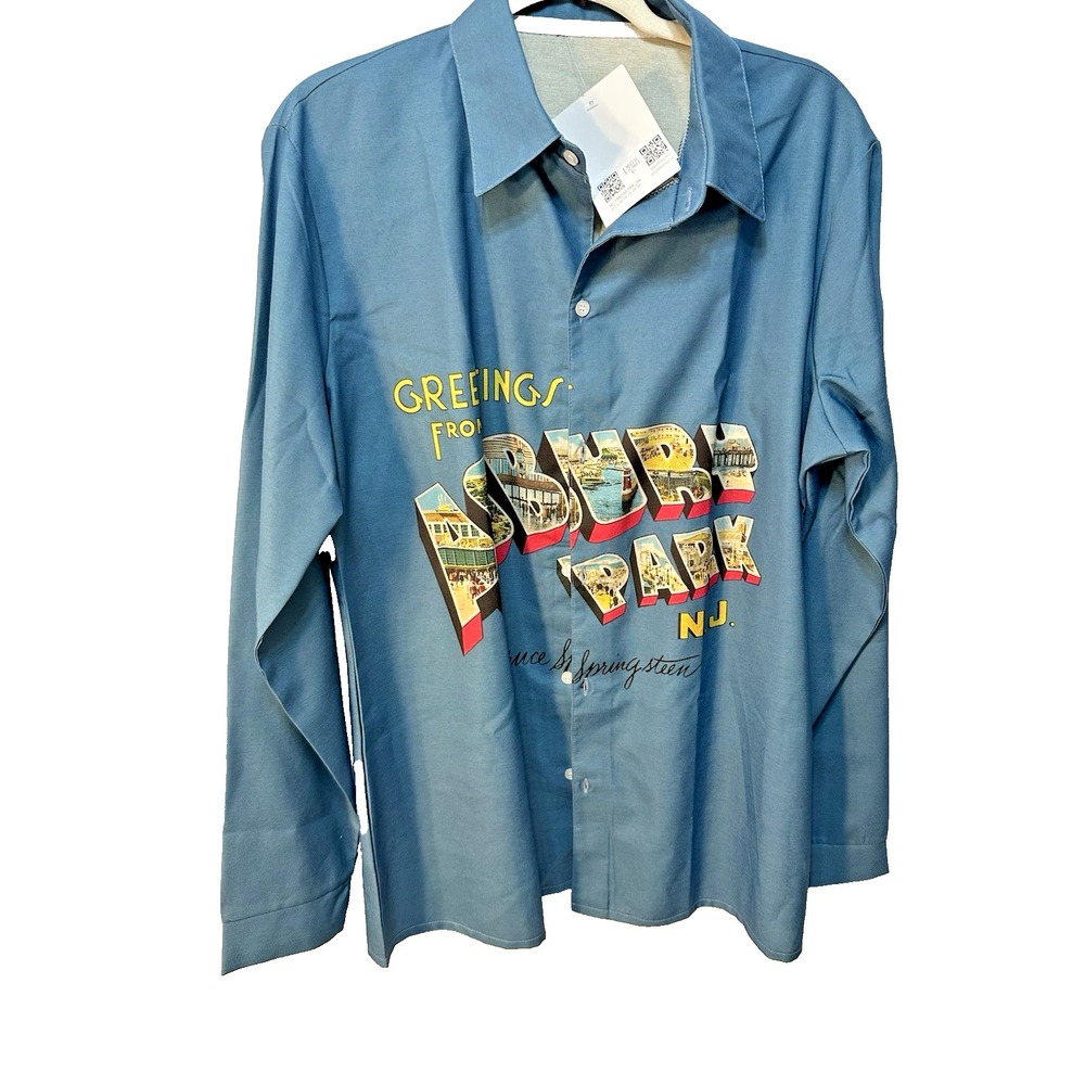 Bruce Springsteen Greetings From Asbury Park NJ Button Down Shirt XL - Picture 1 of 8